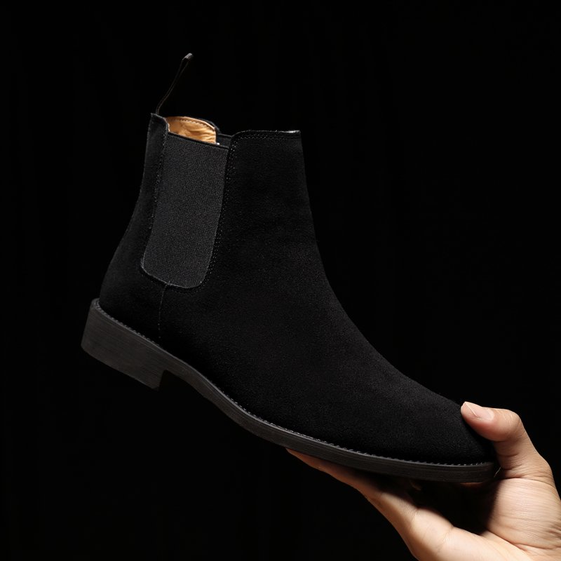2024 Hot Selling Latest Designs Products Shoes British Style Men Fashion Genuine Leather Dress Shoes Men Chelsea Boots