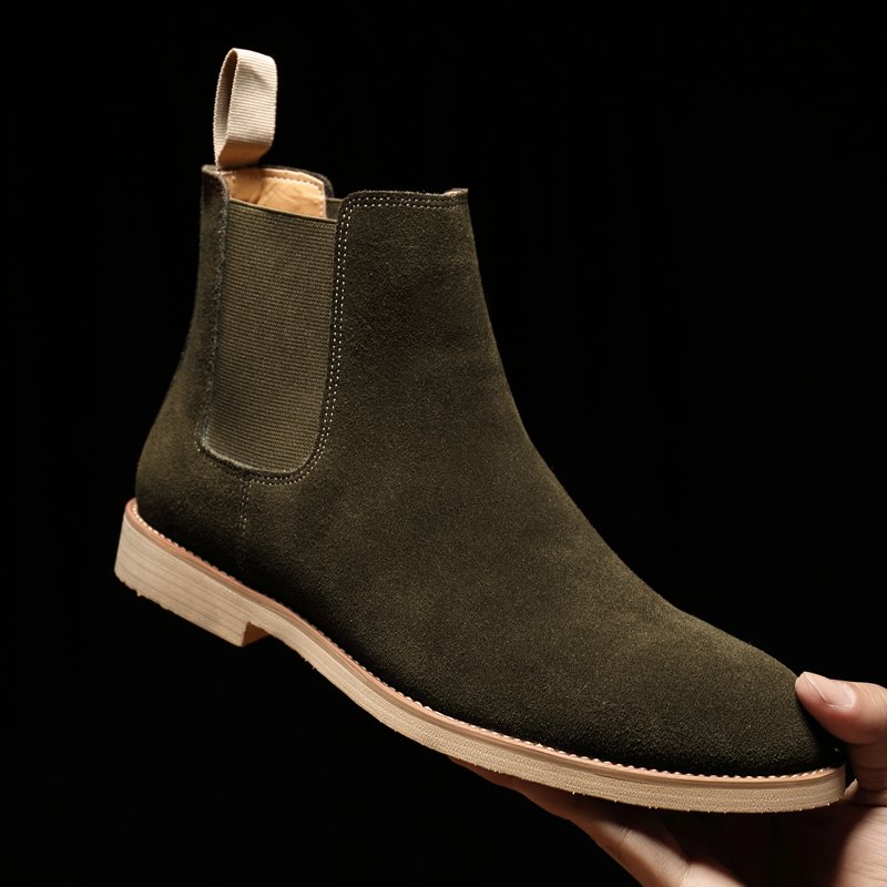 2024 Hot Selling Latest Designs Products Shoes British Style Men Fashion Genuine Leather Dress Shoes Men Chelsea Boots