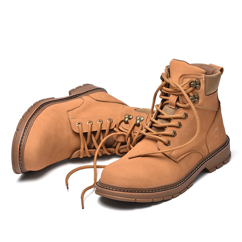 DianSen HT-01 Best Selling high cut Quality Work Fashion leather Safety Shoes Steel Toe Men Safety Boots