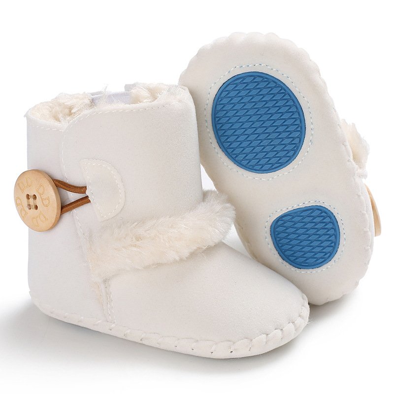 Winter Wholesale Warm Plush Rubber Soft Sole 0-18 Months Infant Baby Boots Outdoor Anti Slip Baby Boots