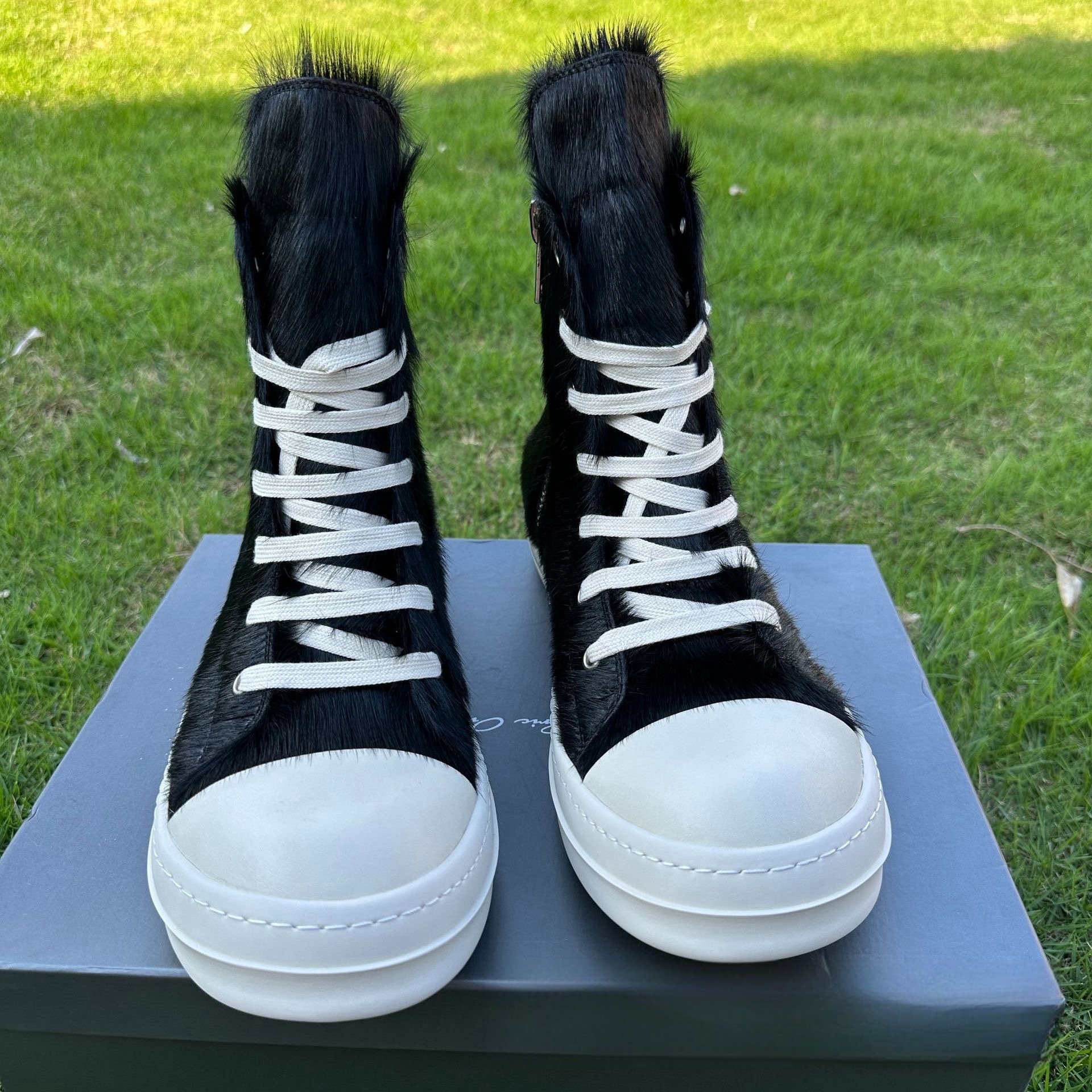 New Arrival Women And Men Casual Sneaker Boots Lace-up Furry Warm Real Horse Skin Ankle Boots Snow Boot Female Footwear Shoes