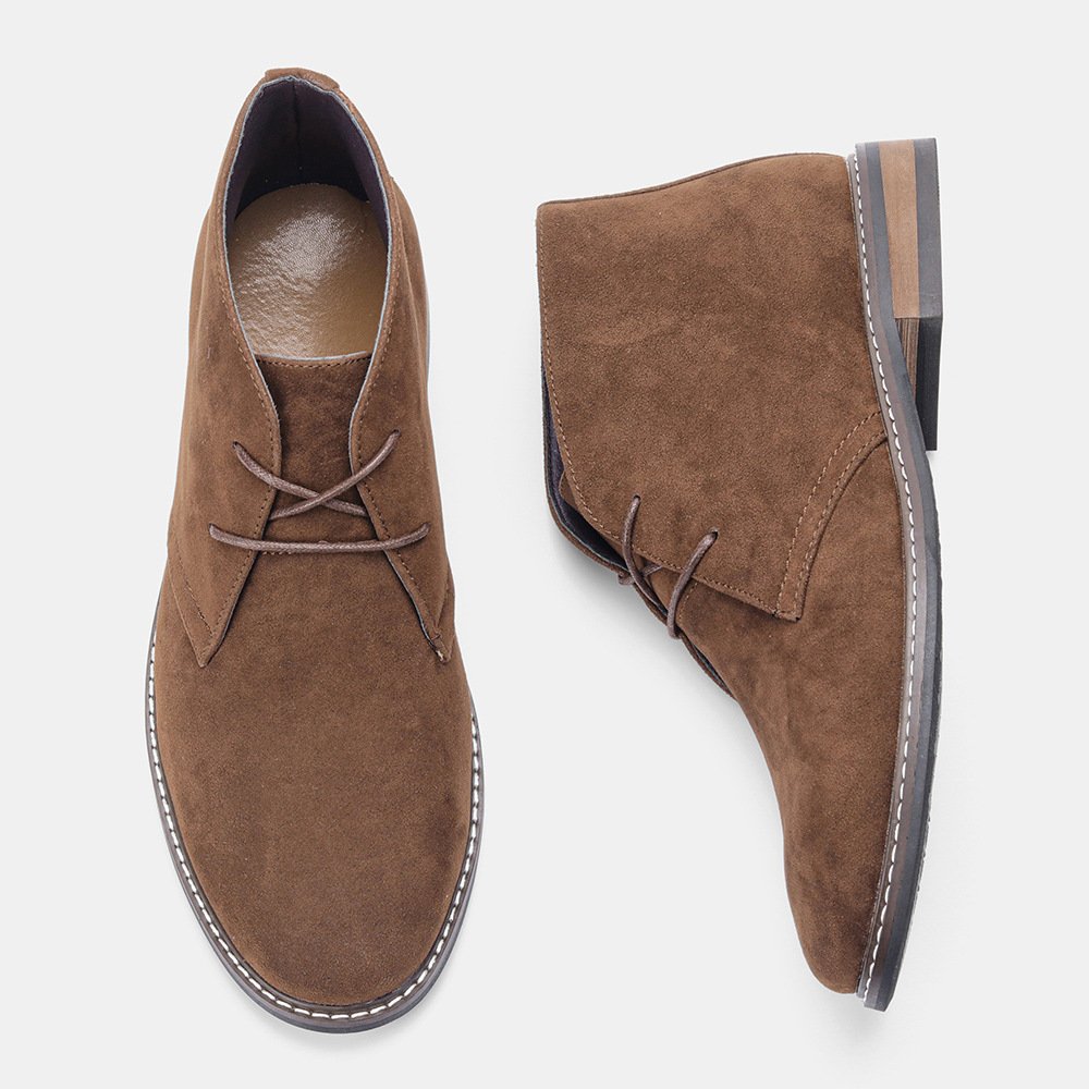 UP-4418r Vintage Dress Shoes Men PU Leather Work Safety Shoes Casual Ankle Boots for Man 48size
