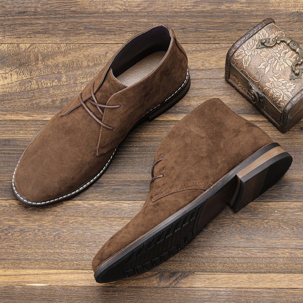 UP-4418r Vintage Dress Shoes Men PU Leather Work Safety Shoes Casual Ankle Boots for Man 48size