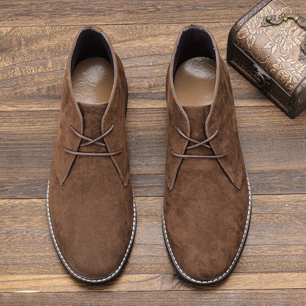UP-4418r Vintage Dress Shoes Men PU Leather Work Safety Shoes Casual Ankle Boots for Man 48size