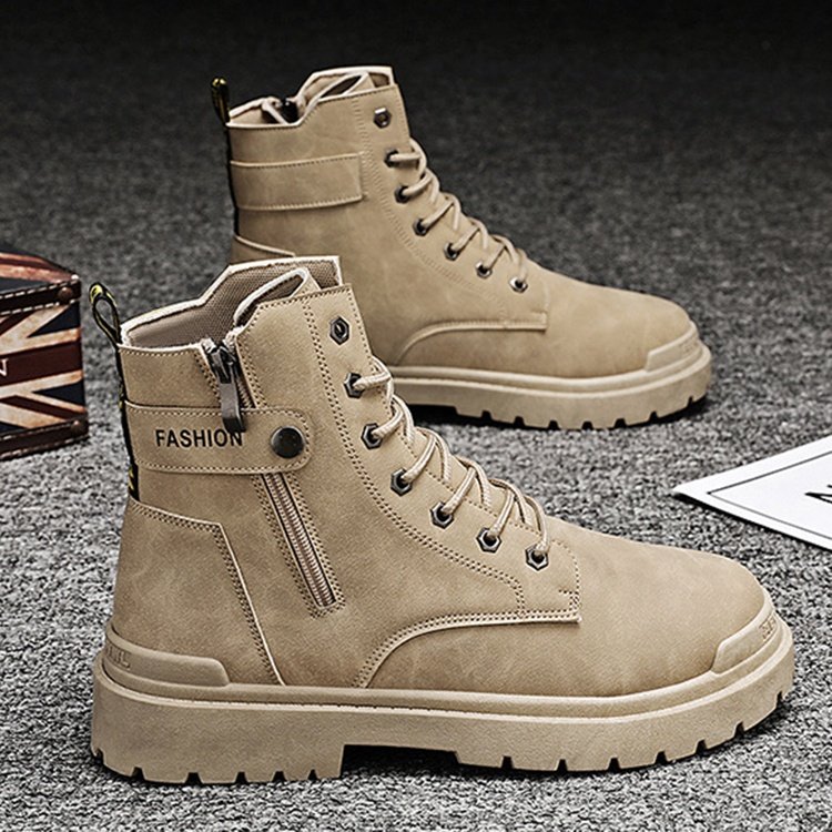 Y zapatos de hombre PU 39-44 men's black brown casual outdoor trendy high-top boots for men