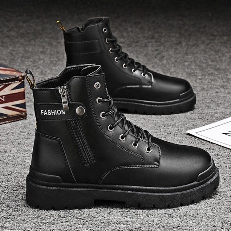 Y zapatos de hombre PU 39-44 men's black brown casual outdoor trendy high-top boots for men