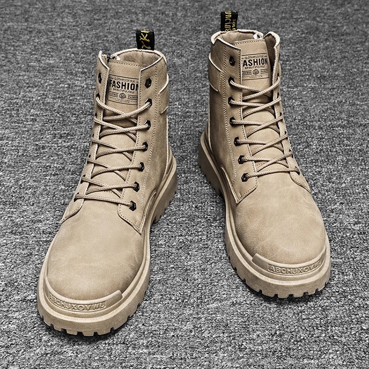 Y zapatos de hombre PU 39-44 men's black brown casual outdoor trendy high-top boots for men