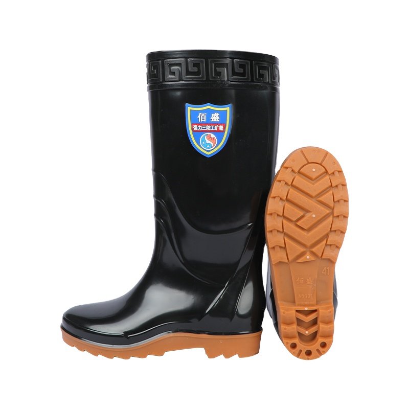 Gold business factory straight waterproof rain boots on time delivery