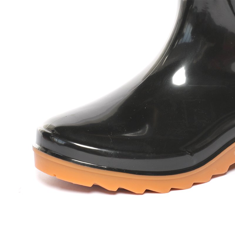 Gold business factory straight waterproof rain boots on time delivery