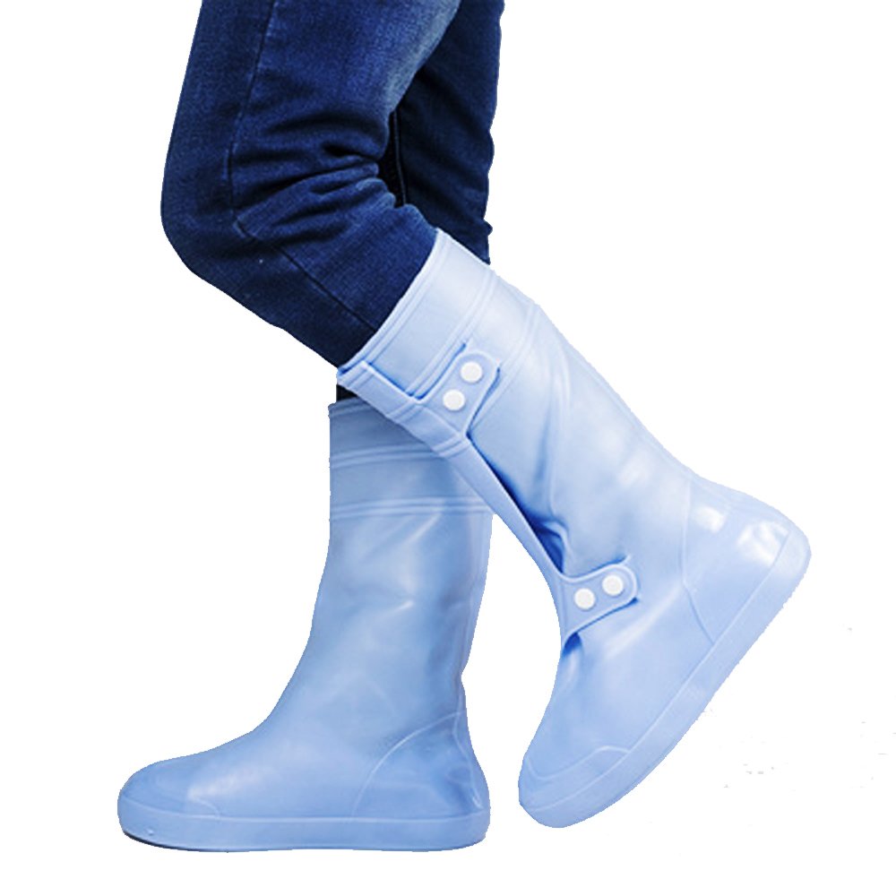 wholesale knee high black outdoor waterproof bicycle plastic silicon protective nonslip rain boots shoes covers