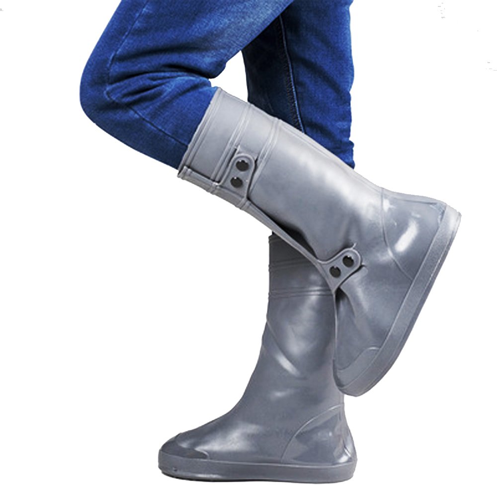 wholesale knee high black outdoor waterproof bicycle plastic silicon protective nonslip rain boots shoes covers