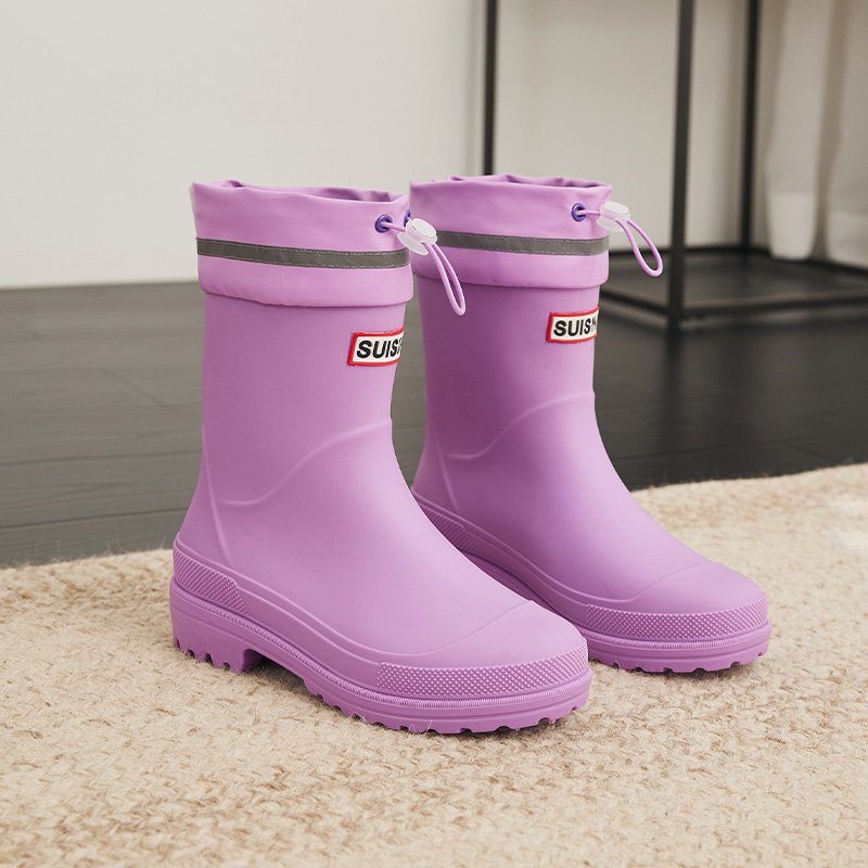 Wholesale 2024 Comfortable Gumboots Shoes for Girls Waterproof Outdoor short Rubber Boots for Work in Winter Summer Autumn