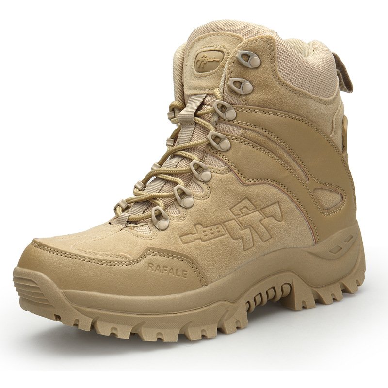 2024 Unisex Breathable Genuine Leather Combat Boots Men's Outdoor Tactical Hunting and Work Ankle Boots