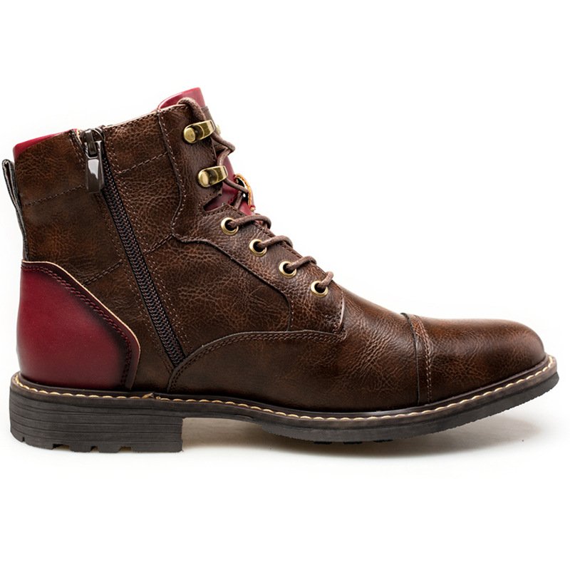 Cross-border large size men's leather boots fashion work boots Martin boots