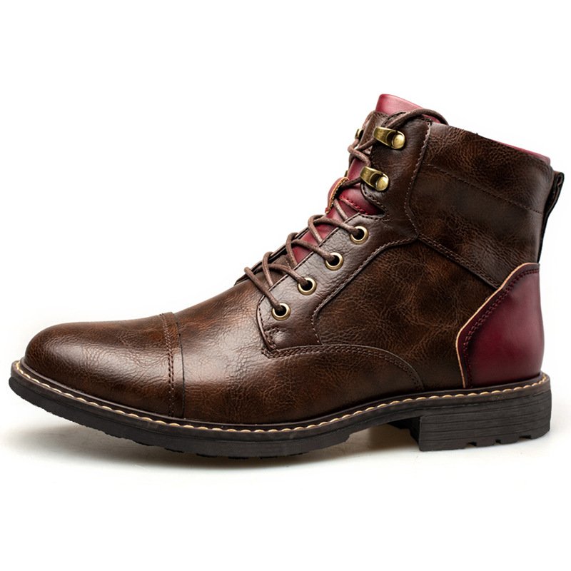 Cross-border large size men's leather boots fashion work boots Martin boots