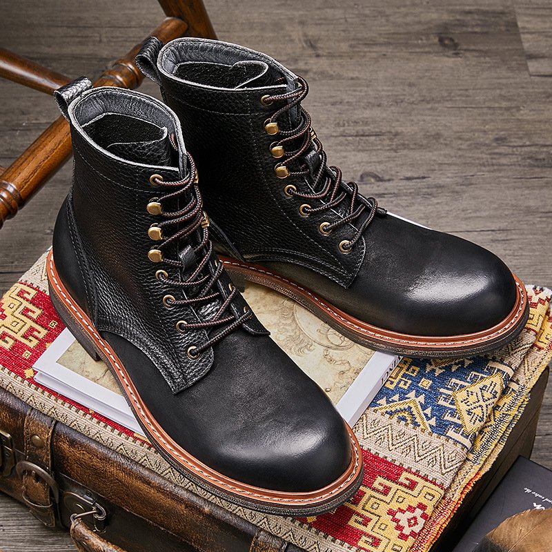 Popular Comfortable Personality Lace Up Casual Boots Men Martin Boots