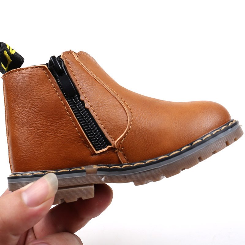 Size 21-36 New Styles Children Kids Boots Wholesale Autumn Winter Leather Shoe Factory