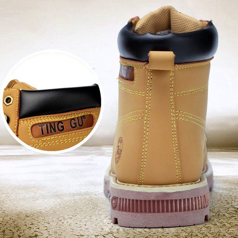 Male Winter Boots For Ankle Boots Steel Toe Work Shoes Men Safety Shoes Non-slip Puncture Proof Boots