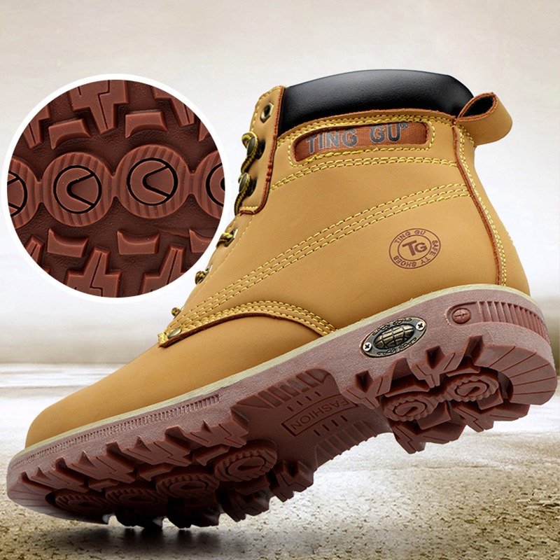 Male Winter Boots For Ankle Boots Steel Toe Work Shoes Men Safety Shoes Non-slip Puncture Proof Boots