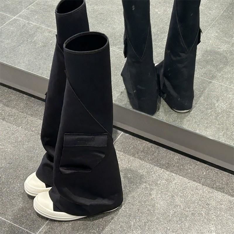 New Style Women Trousers Tube Boots Pocket Over-the knee Boots Feature Versatile Fashion Footwear Boots for Lady