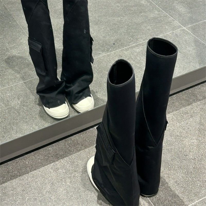 New Style Women Trousers Tube Boots Pocket Over-the knee Boots Feature Versatile Fashion Footwear Boots for Lady