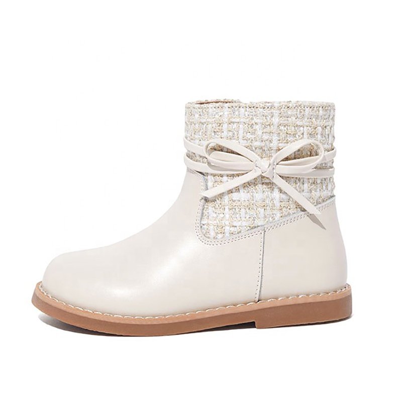 Children's shoes new catwalk little girl short autumn and winter leather boots