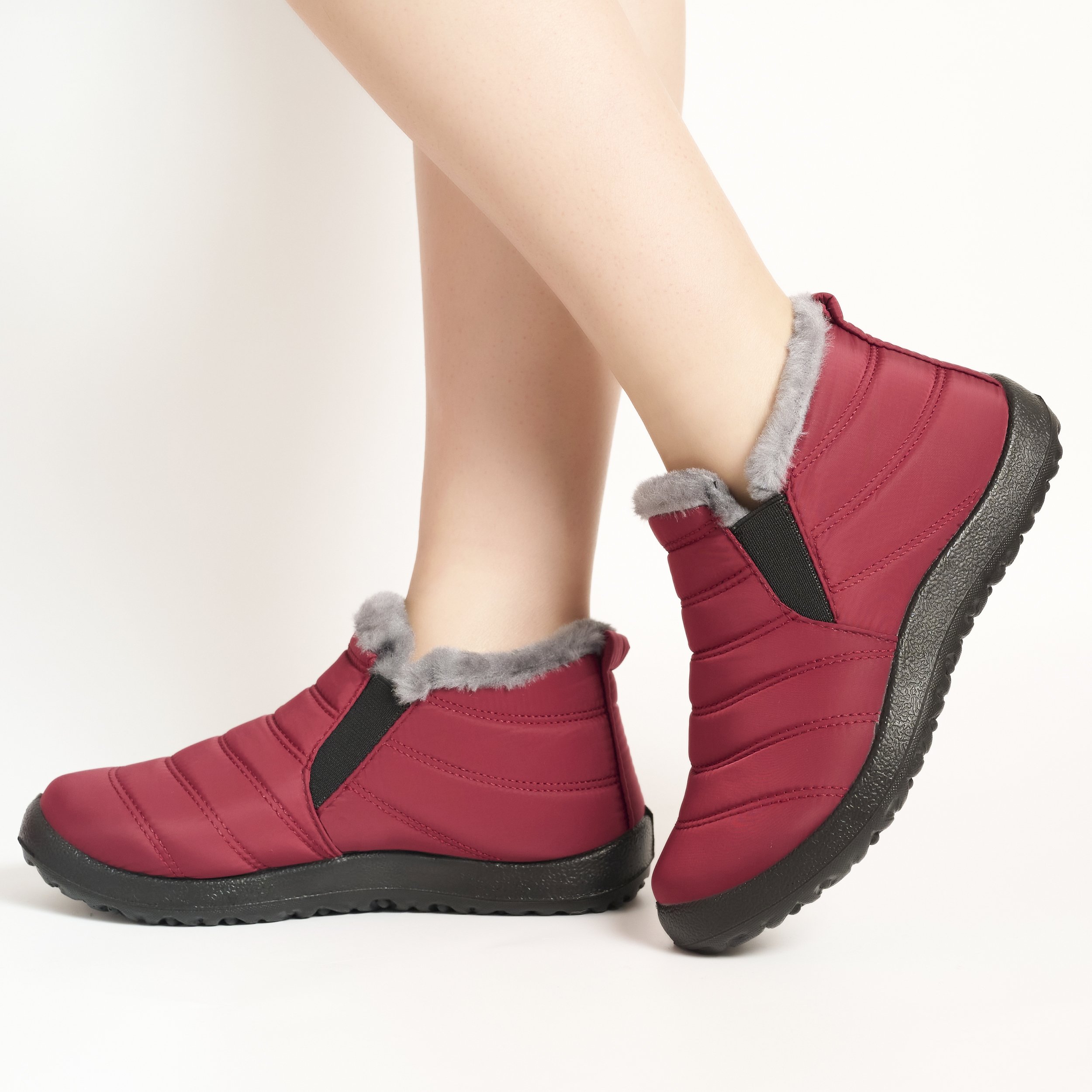 BAIRUILUN Winter Cotton Shoes For Warmth And Splashproof PU Outsole For Anti Slip Short Boots For Women