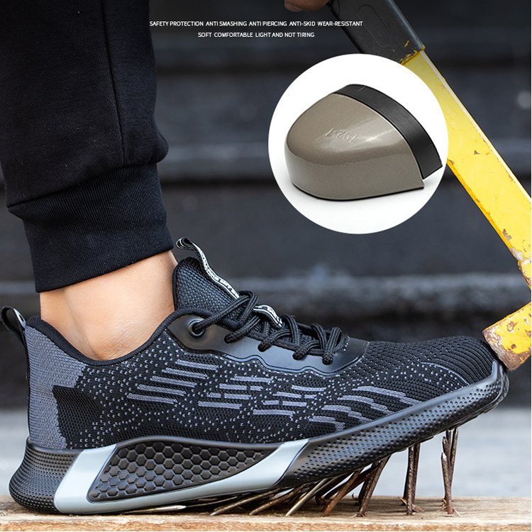 Custom Men Composite Steel Toe Cap Shoes Construction Site Comfortable Safety Boots for Ladies