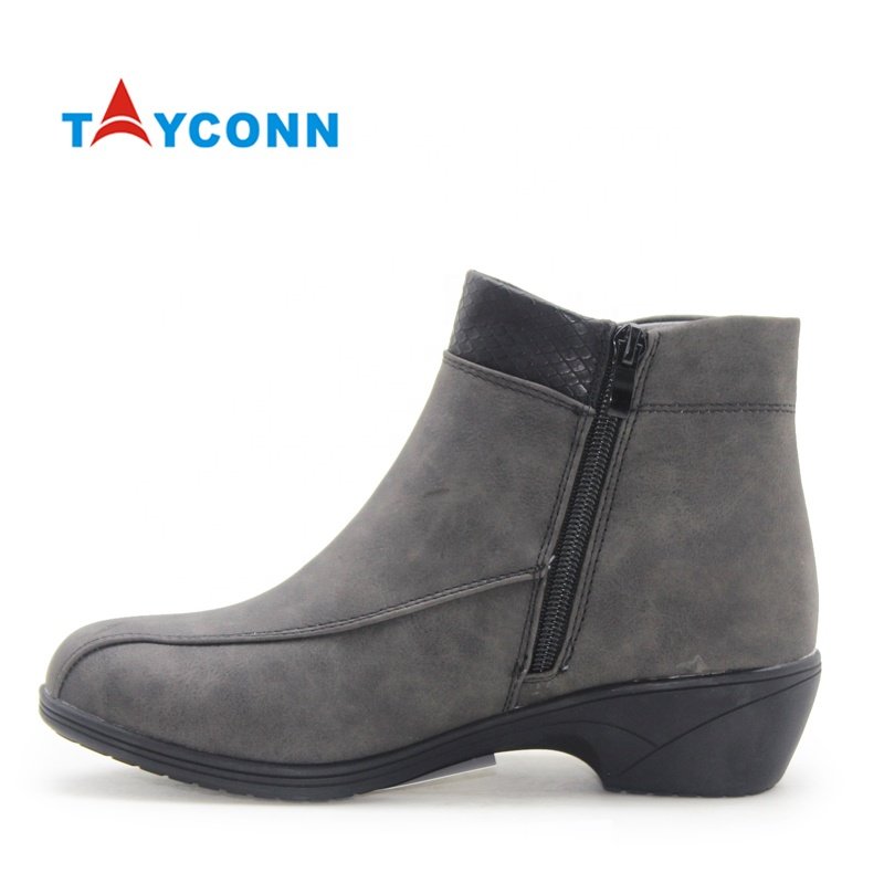 New Style Custom Ankle Boots Women Bottines Femme Black Booties Low Heels Ladies Boots