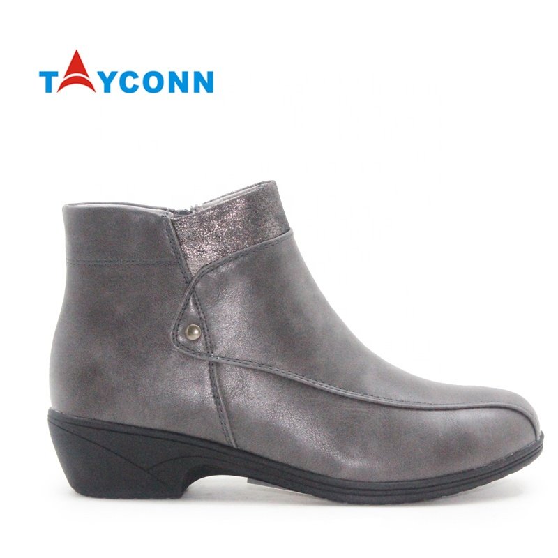 New Style Custom Ankle Boots Women Bottines Femme Black Booties Low Heels Ladies Boots