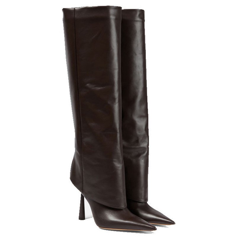 Original Quality Botas Dama Altas Western Fashion Knee High Cut Pants Boots for Ladies