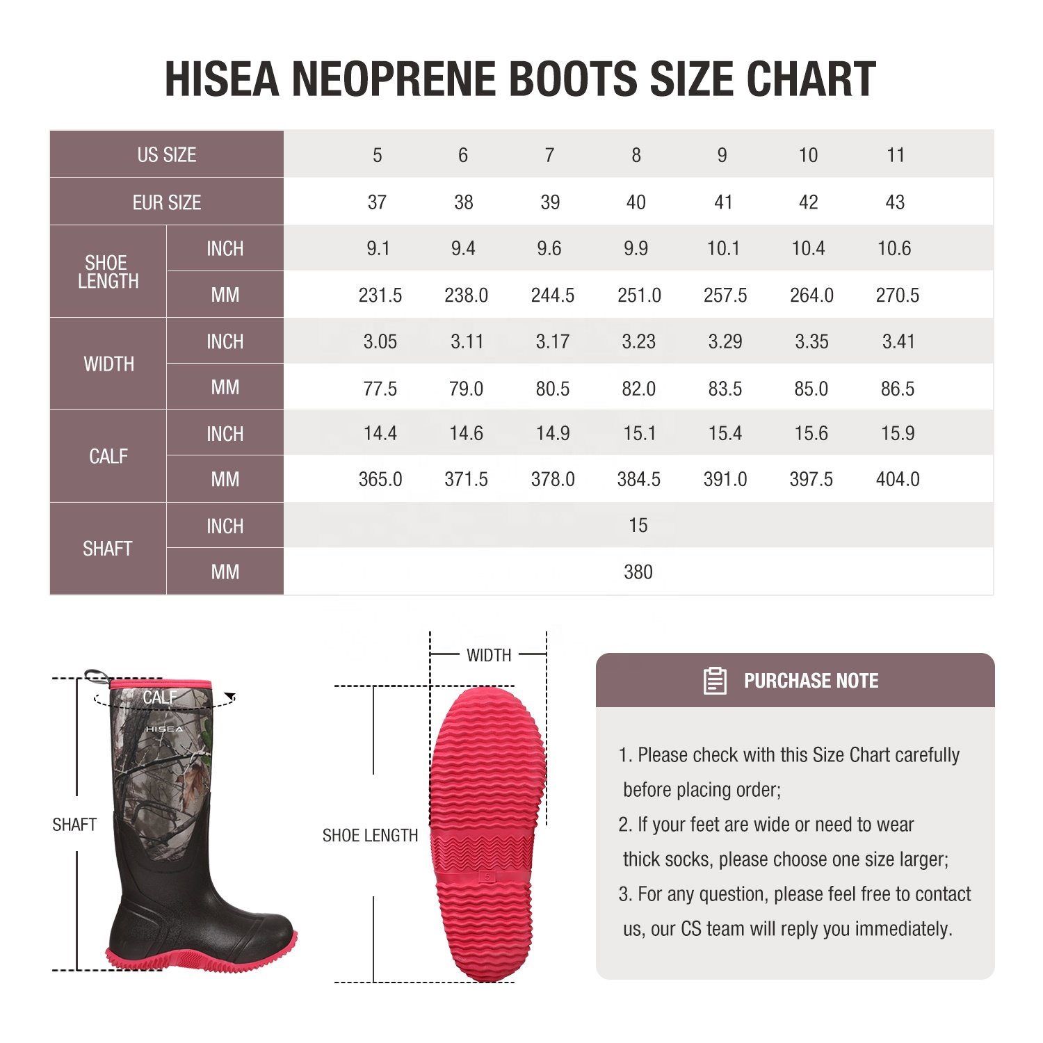 Women's Mid-Calf Rain Boots Waterproof Insulated Garden Shoes Outdoor Hunting Riding Muck Rubber Neoprene Boots
