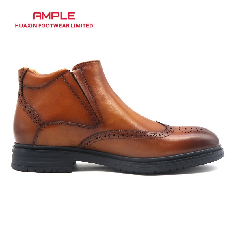 AMPLE Quality italy Wholesale Men's Ankle chelsea boots genuine leather men leather boots for men