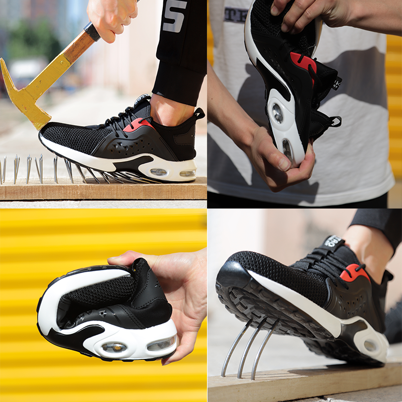 Safety shoes Lightweight Sneakers Slip Resistant Safety Work Boots Steel Toe Shoes for Men Work Women