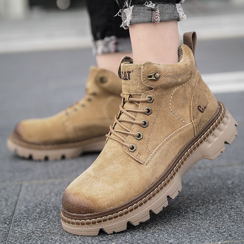 high quality new men's safari boots for men high quality top leather outdoor ankle boot shoes hiker brand pig skin 45# brand