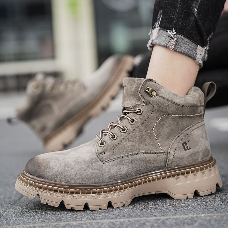 high quality new men's safari boots for men high quality top leather outdoor ankle boot shoes hiker brand pig skin 45# brand