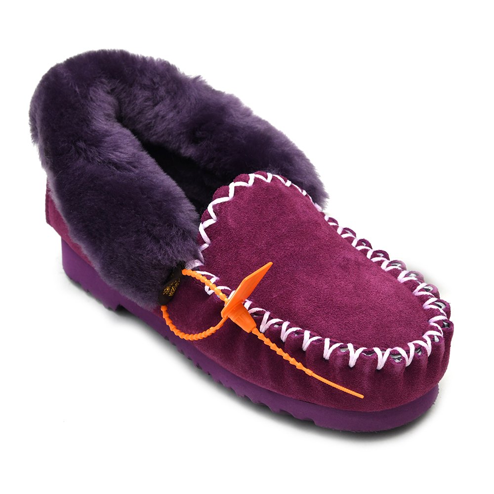 Lovely Style Women Flat Indoor Plush Warm Genuine Sheepskin Snow Boots for Wedding Customized Bridesmaid Slippers