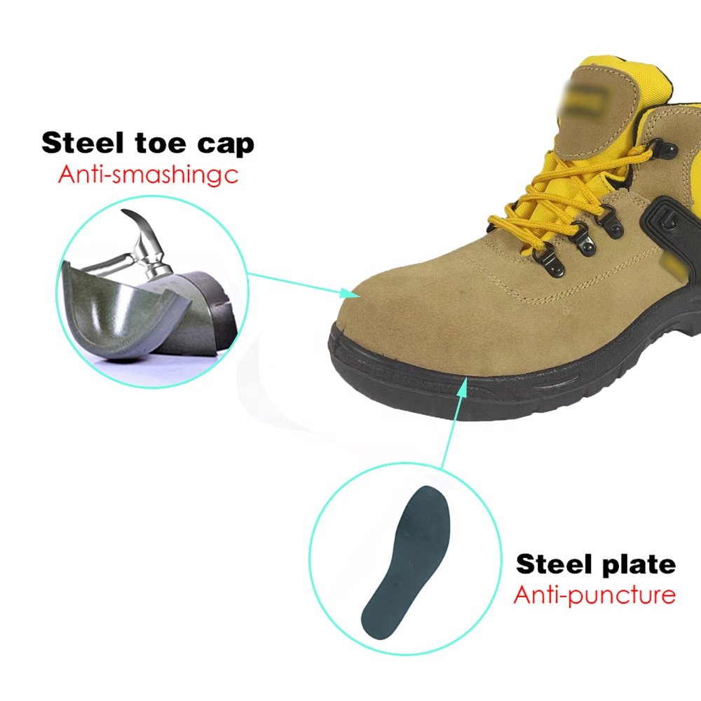 VITOSAFE Wholesale Custom Factory Protective Mid Cut Steel Toe Work Safety Shoes Boots S3 for Men