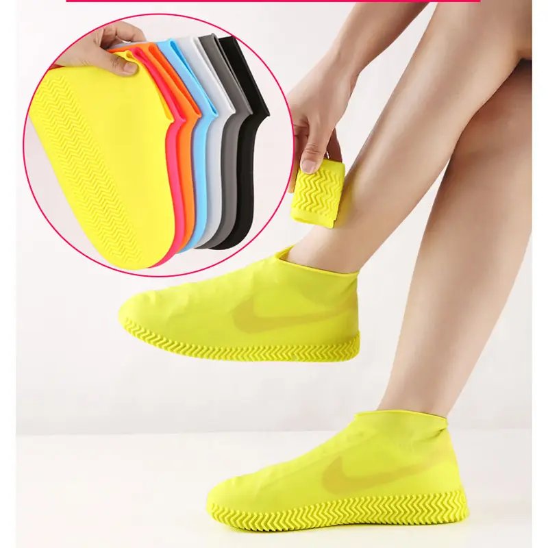 Low Price Custom Waterproof Shoe Cover Reusable Silicone Rubber Rain boots Anti Slip Unisex Protectors man women Shoes covers