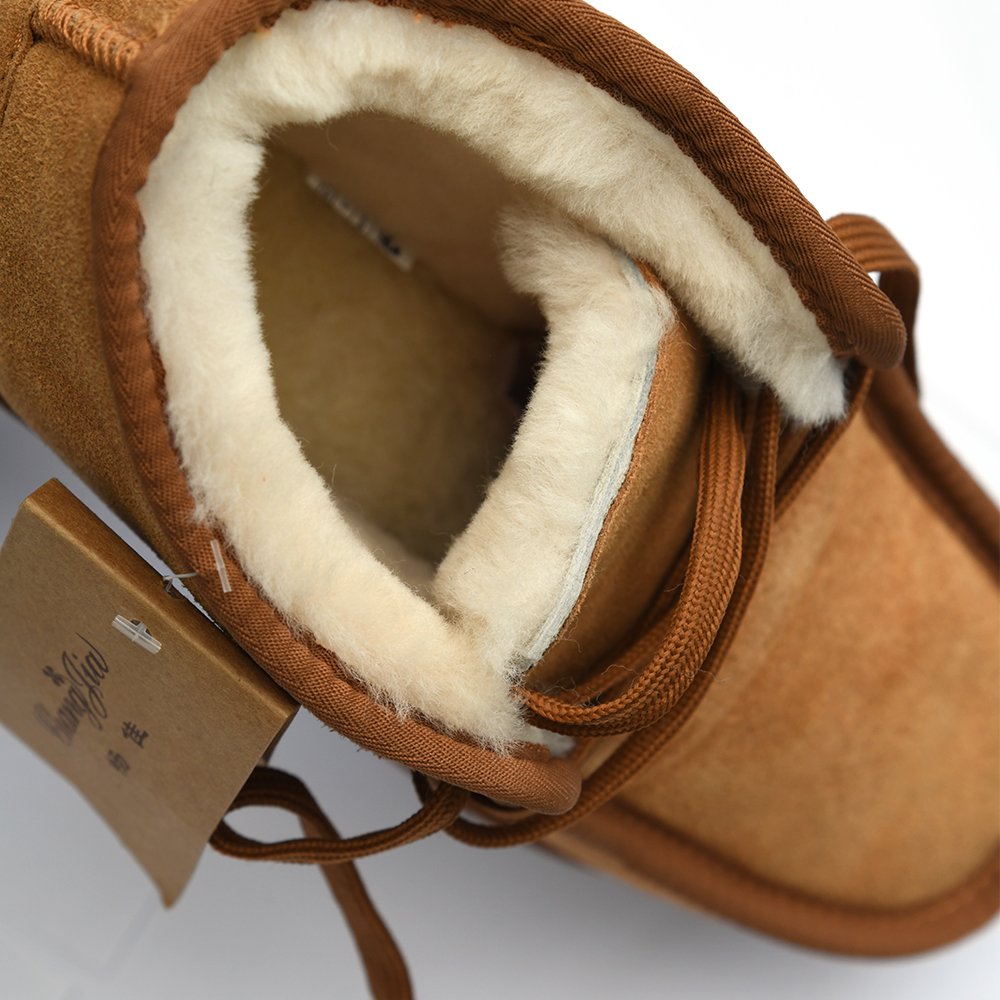 Genuine Sheepskin Warm Winter Short Classic Boots For man