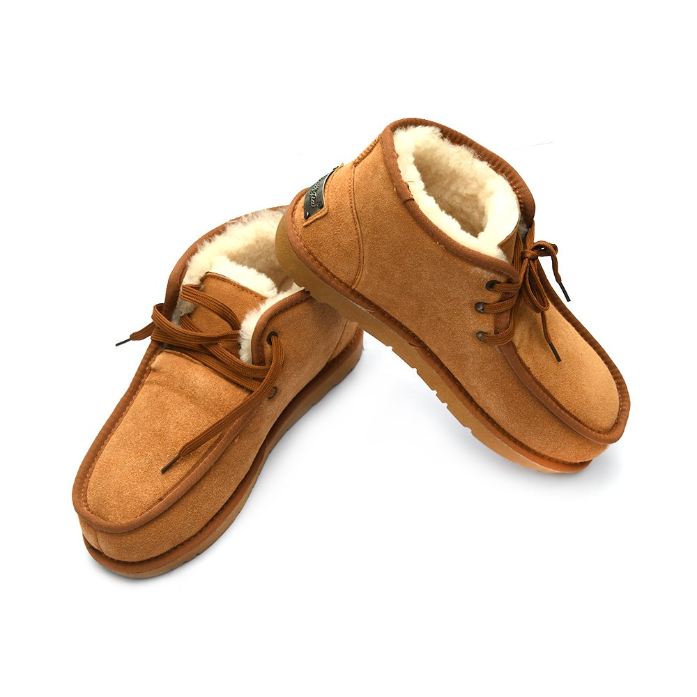Genuine Sheepskin Warm Winter Short Classic Boots For man