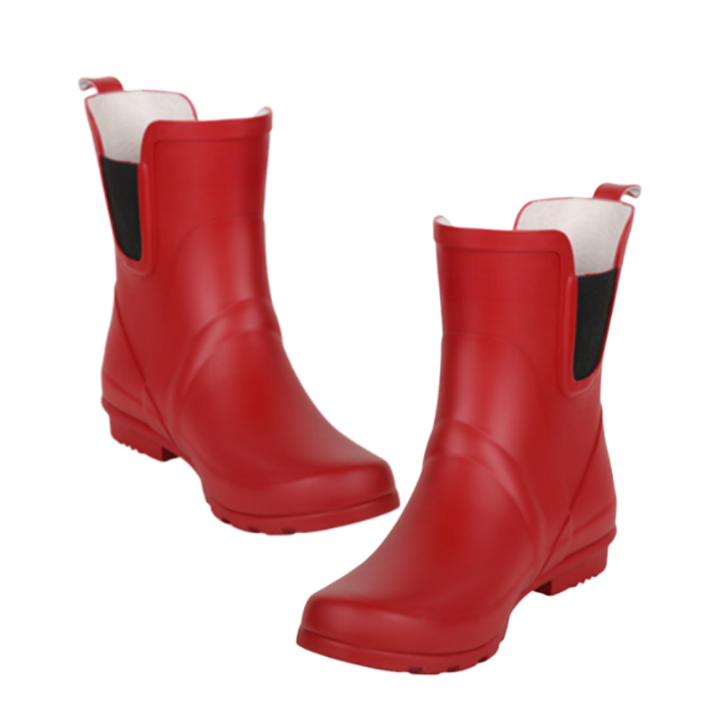 Fashionable Lightweight Work Ladies Rubber Anti Rain Boots Adult Rain Boots