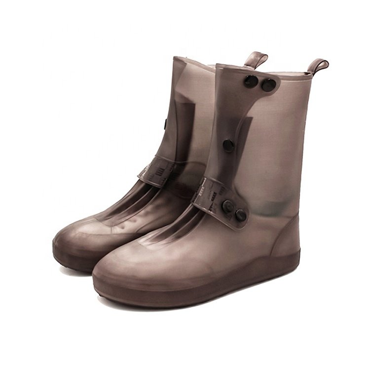 Reusable Waterproof Rain Shoe Covers Boots Flat safety Overshoes Anti-Slip PVC plastic boot covers Outdoor running shoe covers