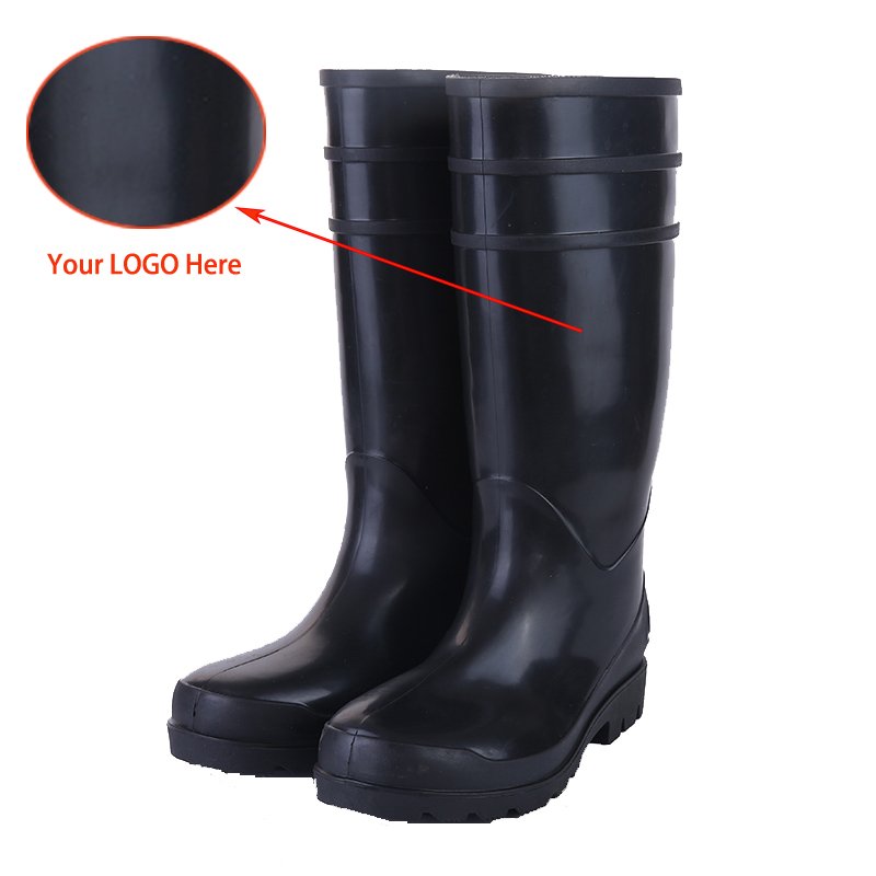 Stock PVC Material Rain Boots Factory Long PVC Rain Boots Gum Boots Factory Waterproof