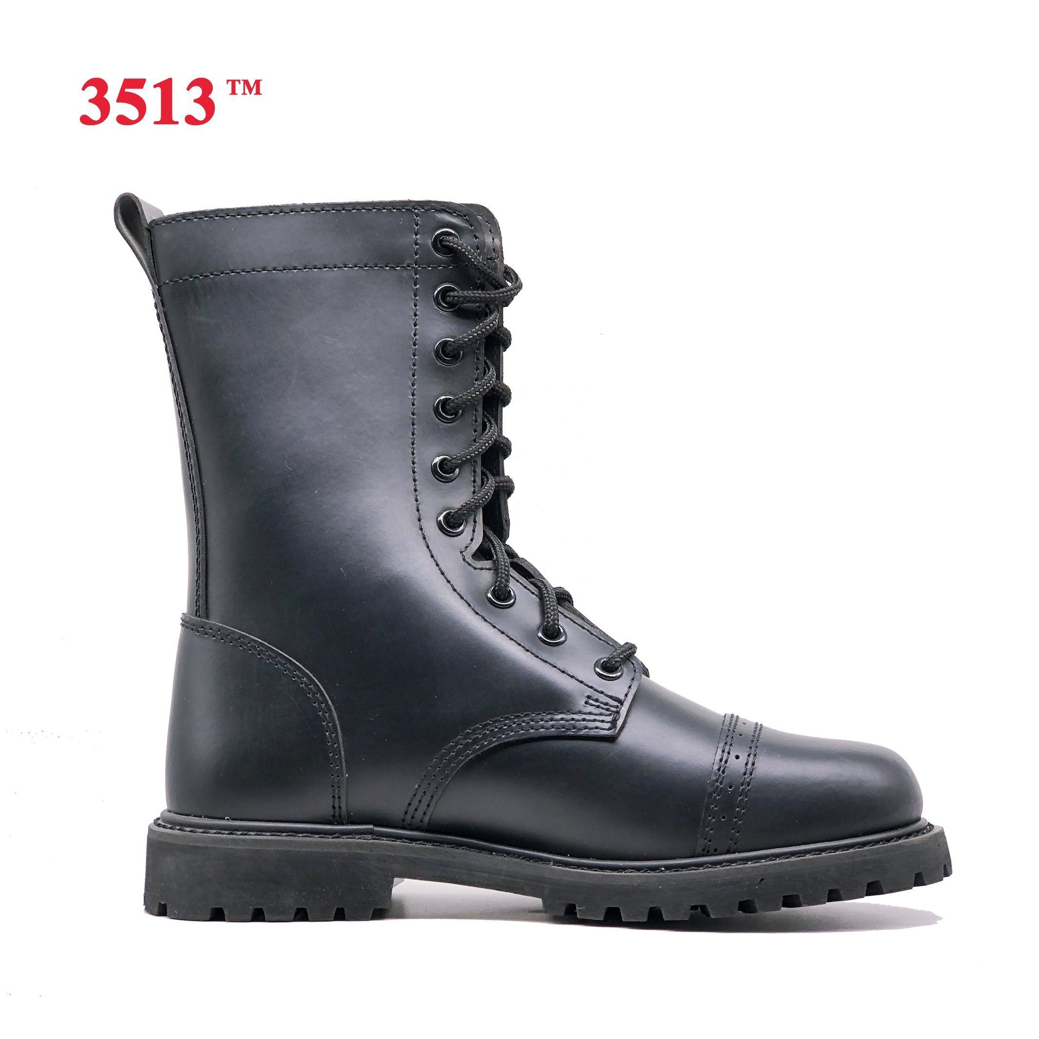 men leather goodyear combat boots black original tactical boots