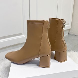 Fashionable Comfortable Lightweight Leather Women's Boots Soft Leather High Heel Women's Boots