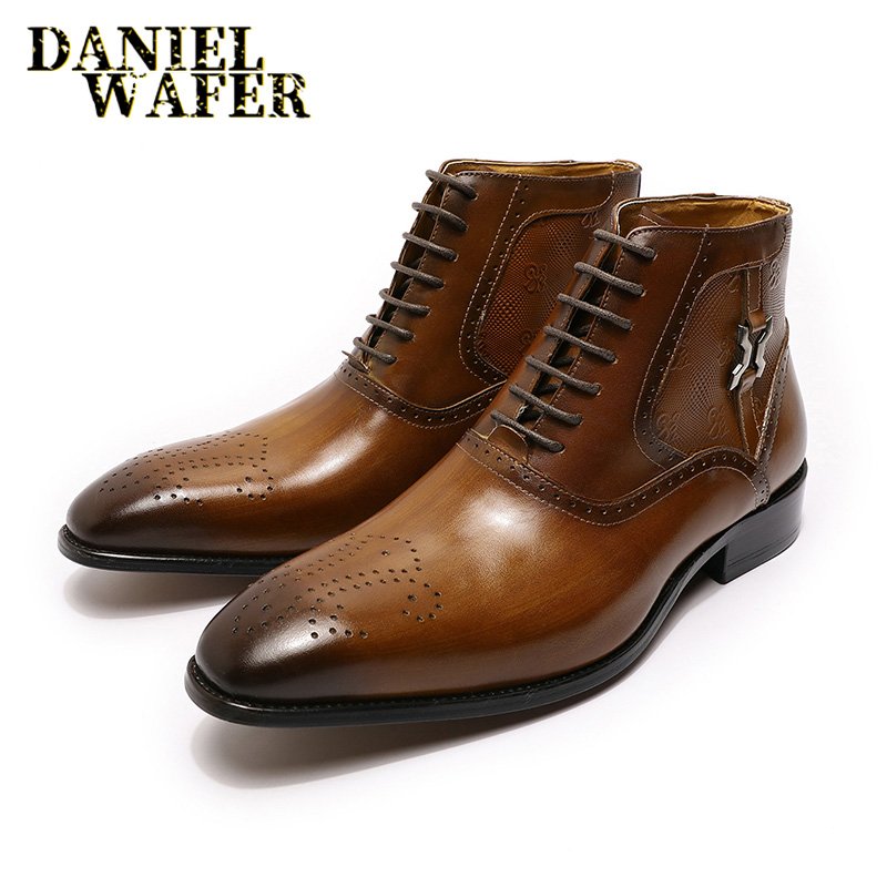 new arrival pointed leather boot dressage party men shoes