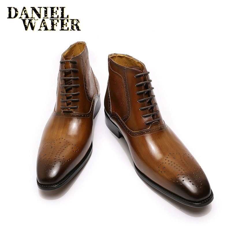 new arrival pointed leather boot dressage party men shoes