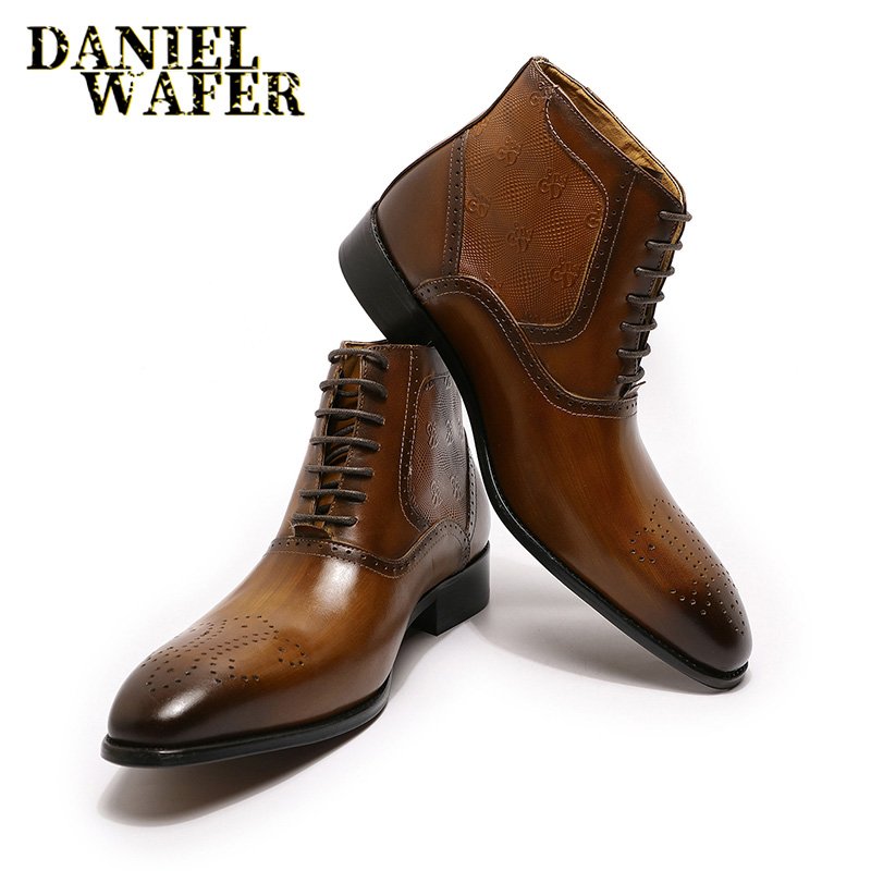 new arrival pointed leather boot dressage party men shoes