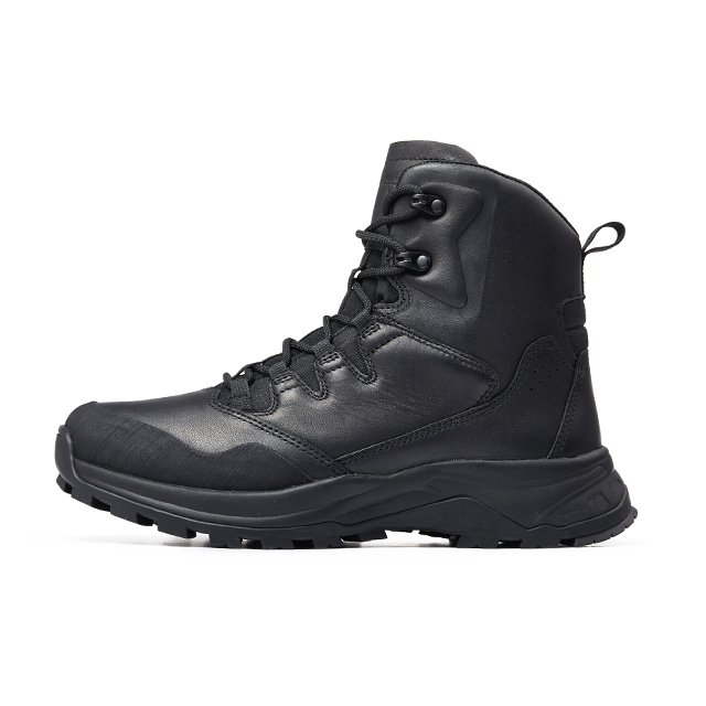 China Factory Wholesale Price Black Leather Ankle Combat Training Shoes Outdoor Full Grain Leather Officer Boots